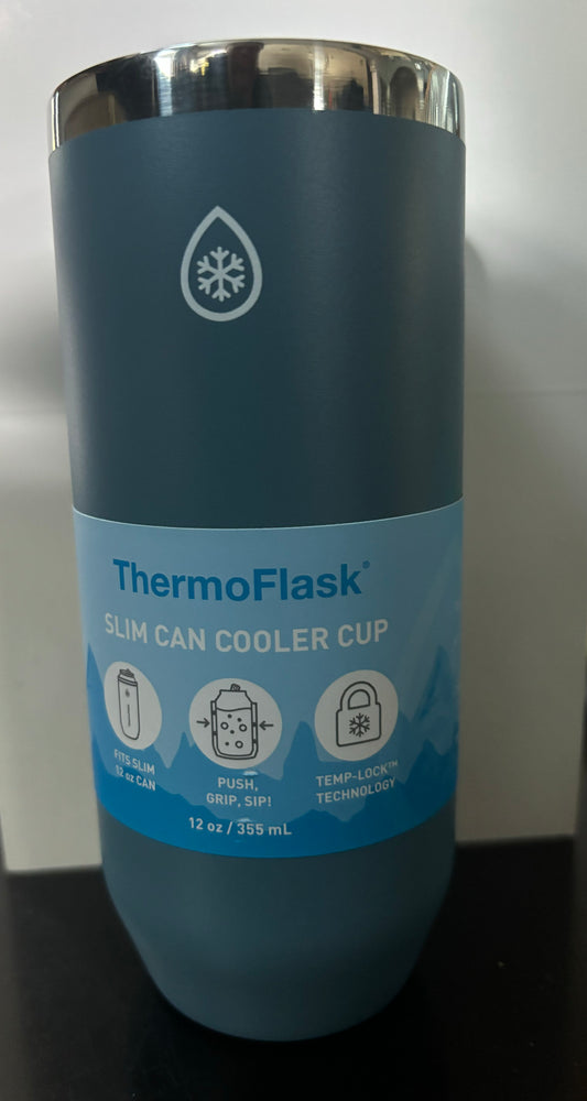 Insulated slim can ThermoFlask koozie, with personalization
